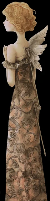 Free angel bookmark featuring a meek angel